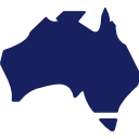 blue Australian continent icon